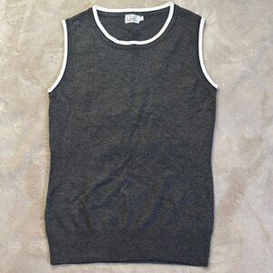 Cielo Charcoal Sleeveless Crewneck Sweater Vest